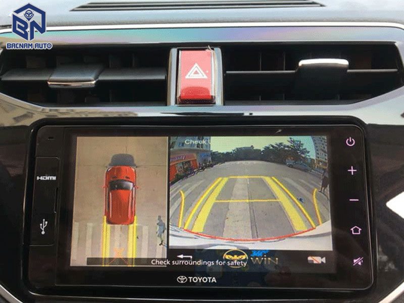 Camera 360 độ cho xe Toyota Rush giữ nguyên các tính năng theo xe