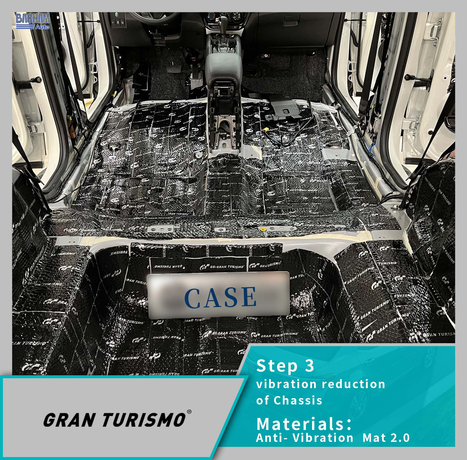 Vật liệu cách âm GT Gran Turismo Mat 2.0 vị trí sàn xe