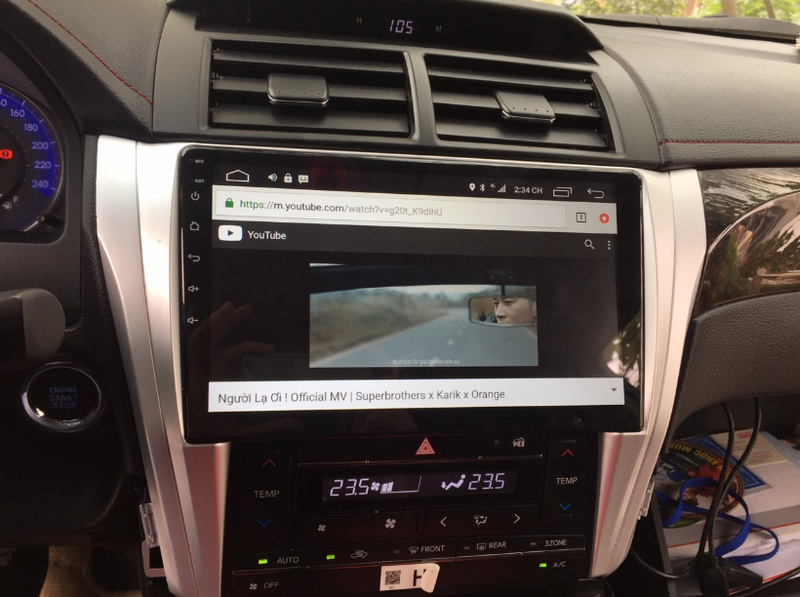 Màn hình DVD ô tô cho xe Toyota Camry xem phim trực tuyến trên youtube