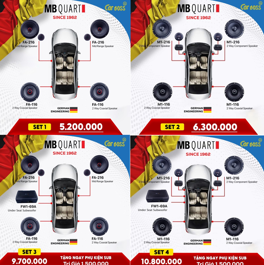 Các cấu hình âm thanh MB QUART tham khảo