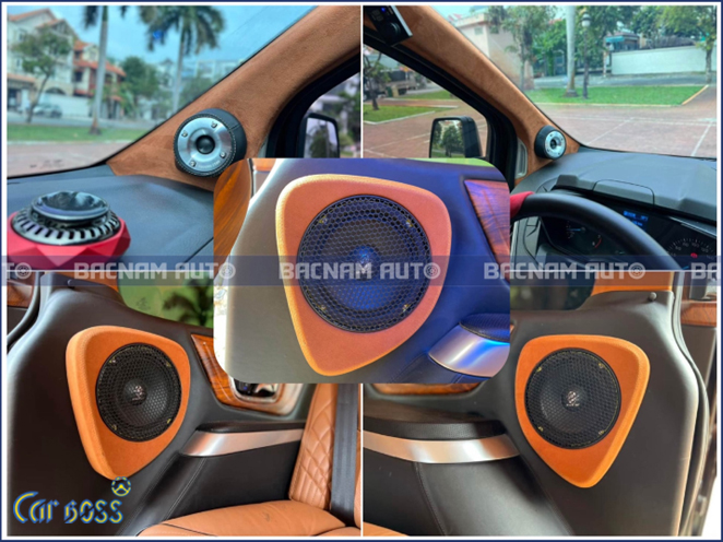 Cấu hình âm thanh được CARBOSS lắp đặt trên Ford tourneo