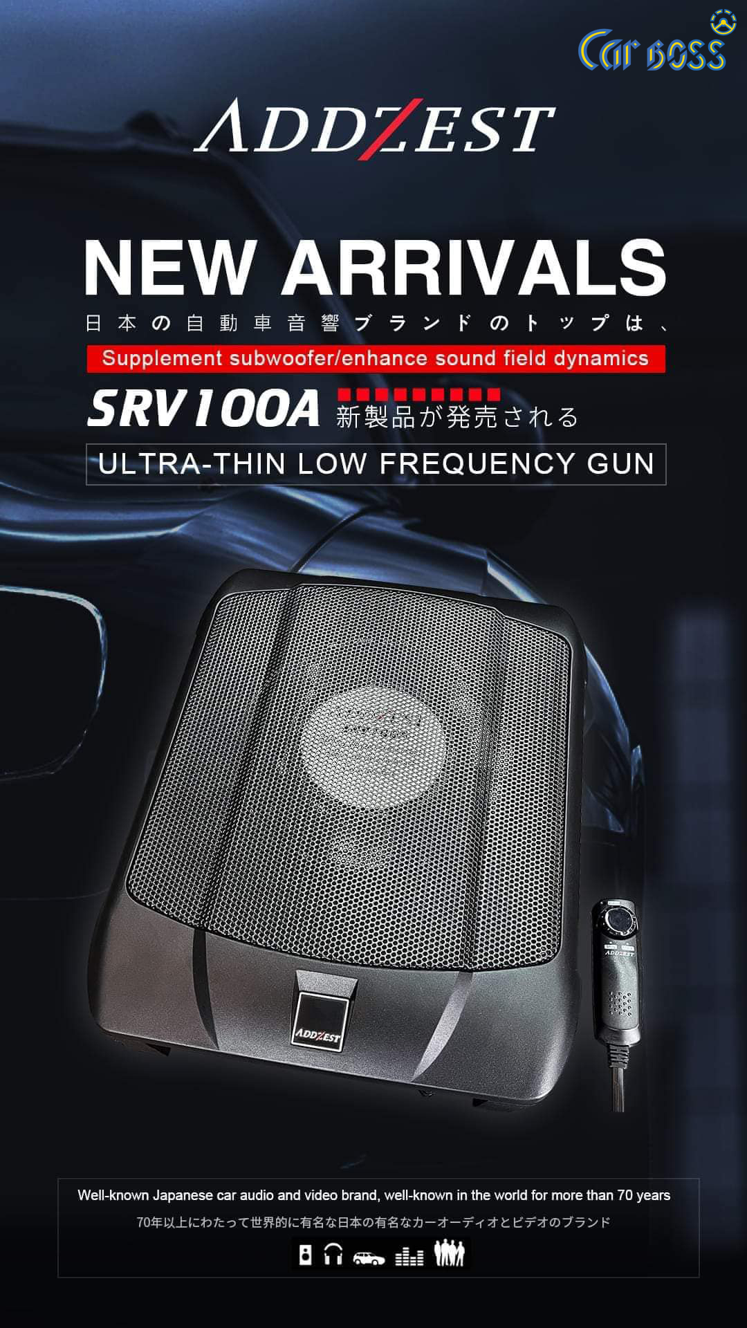 Loa Sub gấm ghế xe hơi SRV 100A 